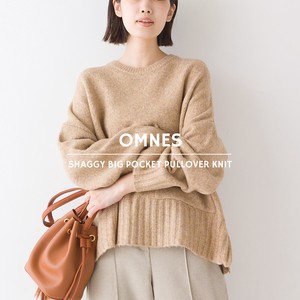 Sweater/Knitwear Wool Blend Knitted Shaggy Pocket