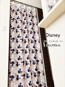 【受注生産アコーディオンカーテン】Disney「ニュートラルミッキー」96x200cm【日本製】