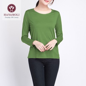T-shirt Series Gift Silk Long Sleeves Tops Cut-and-sew