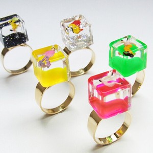 Stainless-Steel-Based Ring Mini Rings cube Made in Japan