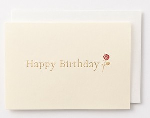 バースデーカード ★人気商品 ■Happy Birthday文字+小花 ■シンプル系