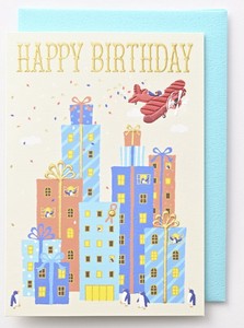 Greeting Card Airplane Penguin Casual