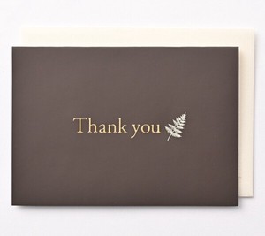 Greeting Card Foil Stamping Thank You