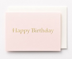 バースデーミニカード ★人気商品 ■ピンク ■Happy Birthday文字 ■無地、シンプル系