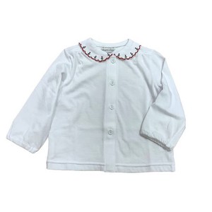 Kids' 3/4 - Long Sleeve Shirt/Blouse Tulips Embroidered M Made in Japan