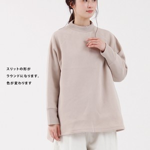 Button Shirt/Blouse Pullover High-Neck Brushed Lining