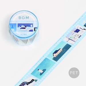 BGM マスキングテープ /MASKING　TAPE「 スペシャル フィルム・水色」 30mm＊5m　2022秋冬新作