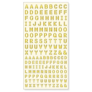 Stickers Character Collection Slim Gold ABC