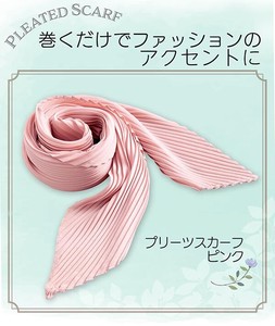 【在庫処分】プリーツスカーフ(ピンク)