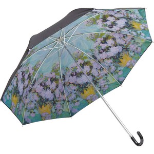 【おしゃれ】名画折り畳み傘(晴雨兼用) ﾐｭｼｬ｢ﾎﾜｲﾄﾛｰｽﾞ｣