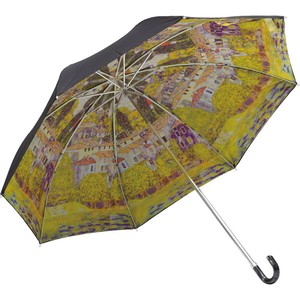 【おしゃれ】名画折り畳み傘(晴雨兼用) ｸﾘﾑﾄ｢ｶｿｰﾈｽｶﾞﾙﾀﾞﾁｬｰﾁ｣