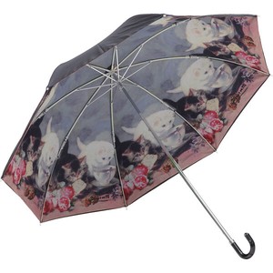 【おしゃれ】名画折り畳み傘(晴雨兼用) ﾍﾝﾘｴｯﾃﾛﾅｰﾆｯﾌﾟ｢ｷｬｯﾄ･ﾌﾚﾝﾄﾞ｣