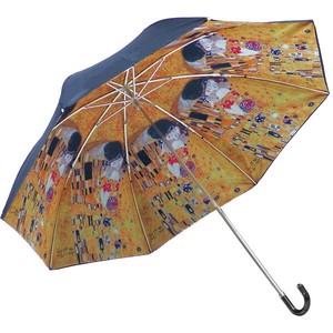 【おしゃれ】名画折り畳み傘(晴雨兼用) ｸﾘﾑﾄ｢ｻﾞ･ｷｽ｣