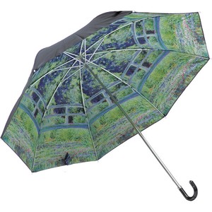 【おしゃれ】名画折り畳み傘(晴雨兼用) ﾓﾈ｢睡蓮の池と日本の橋｣
