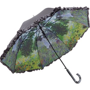 【おしゃれ】名画ﾌﾘﾙｼﾞｬﾝﾌﾟ傘(晴雨兼用) ﾓﾈ｢散歩｣