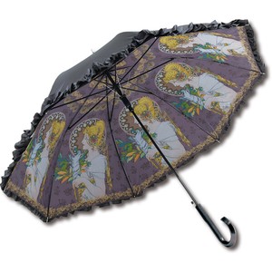 【おしゃれ】名画ﾌﾘﾙｼﾞｬﾝﾌﾟ傘(晴雨兼用) ﾐｭｼｬ｢羽根｣