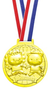 ゴールド3Dスーパービッグメダル　アニマルフレンズ