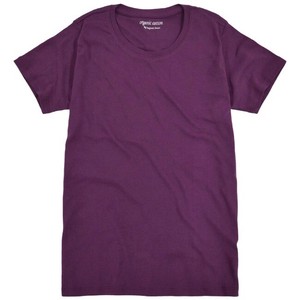 オーガニック コットン Tシャツ カットソー レディース 半袖 UV 加工 多色 フライス