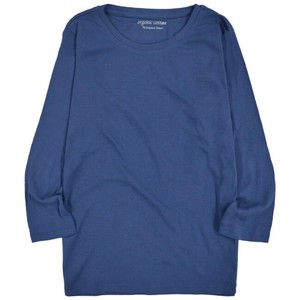 オーガニック コットン Tシャツ カットソー レディース 七分 袖 UV 加工 多色