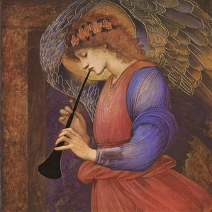 グリーティングカード クリスマス「縦笛を吹く天使」
