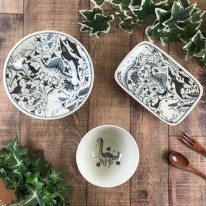 恐竜の仲間シリーズ[茶碗・カレー皿・取り皿] 陶器 日本製 美濃焼