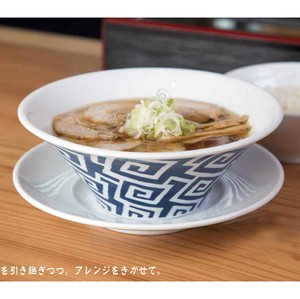 [美濃焼]麺のうつわ 藍雷門 21cmボール [食器 陶器 日本製]