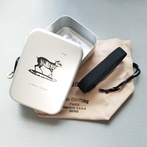 LUNCH・BOX【巾着袋＋ランチベルト付/博物画】アルミ製ランチケース【弁当箱】（日本製）