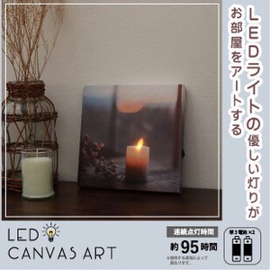 LED　CANVAS　ART 　Sサイズ「キャンドル」2022秋冬新作