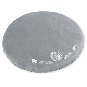 もちもちラウンドクッション グレー_Round cushion gray【ギフト】