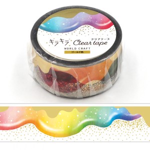 WORLD CRAFT Washi Tape Washi Tape Kira-Kira Clear Tape Colorful Puddle