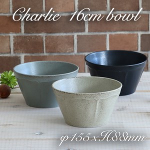 Mino ware Main Dish Bowl CHARLEY Donburi Small Pottery M Made in Japan