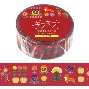 WORLD CRAFT Washi Tape Gift Kira-Kira Masking Tape Autumn Stationery M