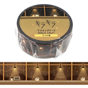 WORLD CRAFT Washi Tape Gift Kira-Kira Masking Tape Yoru Cafe Stationery M