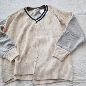 リメイクVネック（v neck cotton knit）2022秋冬新作