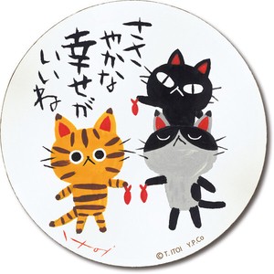 【アート雑貨】糸井忠晴　木製ラウンドアートMサイズ　　ささやかな幸せ