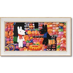 【アート雑貨】リサとガスパールアートフレームSワイド　キャンディーハウス