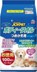 [アース・ペット] JOYPET　ボディータオル　ペット用　詰替　100枚