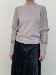 Sweater/Knitwear Tulle Knitted Layered