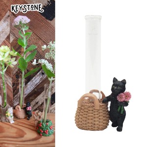 Flower Vase Black-cat Animals