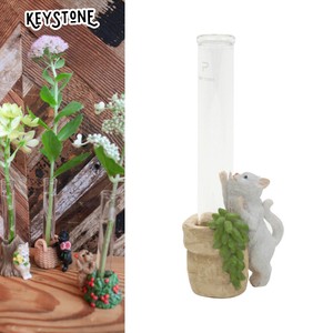 Flower Vase Animals White-cat