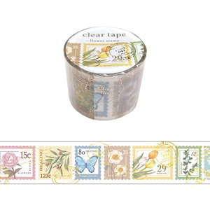 Washi Tape Flower Stamp Clear Tape Foil Stamping 30mm Width