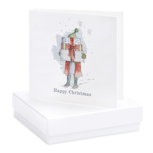 【クリスマス】英国発！ピアスとカードのギフトボックス『クリスマスプレゼント』2022秋冬新作
