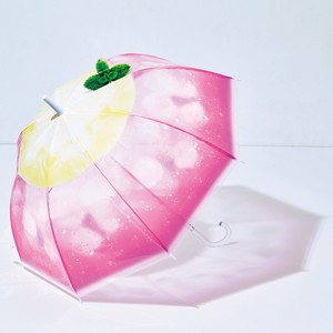 シュワシュワ弾ける クリームソーダの透明傘〈ピンククリームソーダ〉