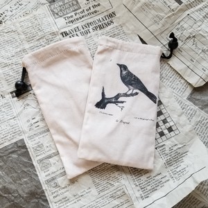 【スマホケース】巾着タイプ・博物画【鳥】（スマホアクセ）（日本製）
