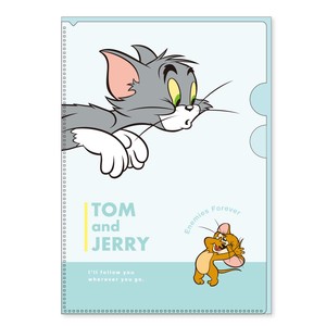 【ティーズ】トムとジェリーたて型ポケット付きクリアファイルトム＆ジェリー