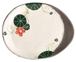 Shigaraki ware Main Plate Flower Made in Japan
