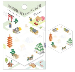 【ハコニワダイアリー】HAKONIWA DIARY 付箋　日本のお城と城下町　209944