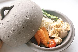 ヘルシーマスター【萬古焼】【ノンオイル調理 蒸し料理 蒸し野菜】
