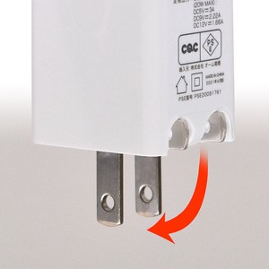 AudioComm AC充電器 PD超高速充電 20W ライトニングケーブル着脱型