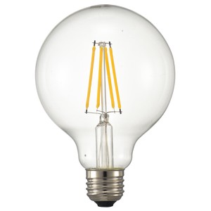 LEDフィラメントタイプボール球 E26 60形相当 電球色 調光器対応
